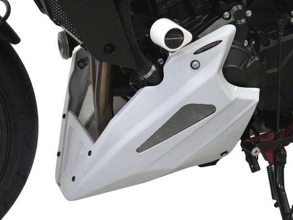 Fits Honda XL750 Transalp 2023 > Belly Pan   Gloss White & Silver Mesh by powerbronze...