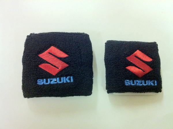 Suzuki Black Motorcycle Front + Rear Brake Master Cylinder Shrouds Socks Covers MBB