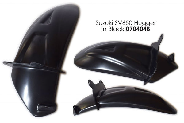 Suzuki  SV650 N 2016>  Gloss Black Hugger by Pyramid Plastics