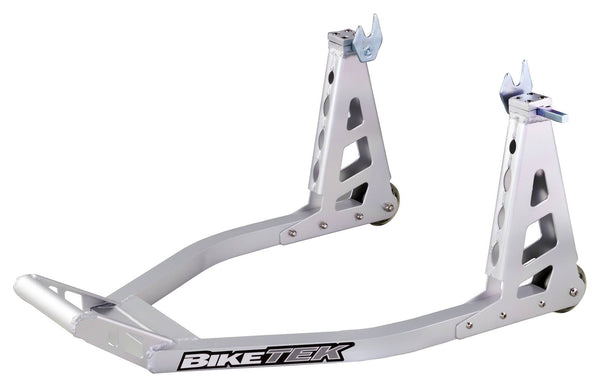 BikeTek  Aluminium Box Section Rear Track Paddock Stand - Silver