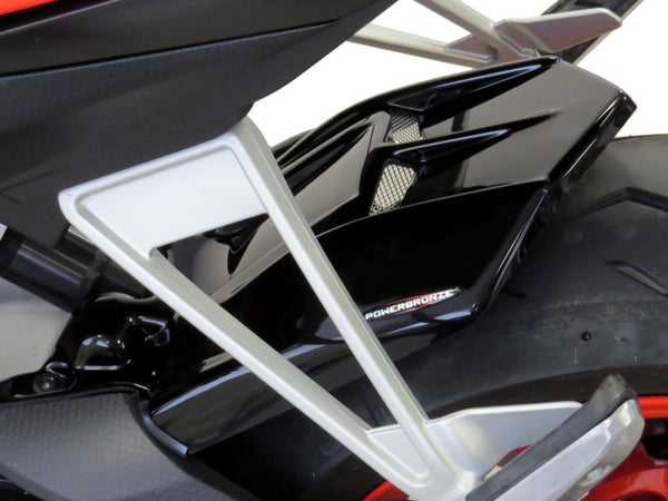 Aprilia RS660 20-2023 Matt Black & Silver Mesh Rear Hugger Powerbronze RRP £139