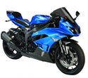 Kawasaki ZX6-R   09-2012 Gloss Black & Silver Mesh Rear Hugger by Powerbronze