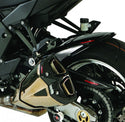 Kawasaki Z1000 & SX  10-2013 Gloss Black & Silver Mesh Rear Hugger by Powerbronze