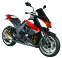 Kawasaki Z1000 & SX  10-2013 Gloss Black & Silver Mesh Rear Hugger by Powerbronze