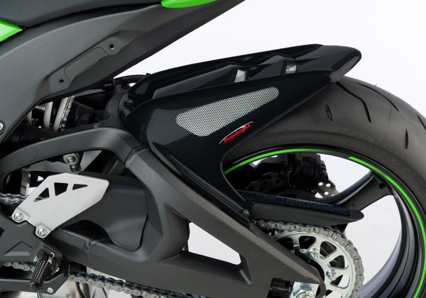 Kawasaki ZX10-R   11-2025  Carbon Look & Silver Mesh Rear Hugger by Powerbronze