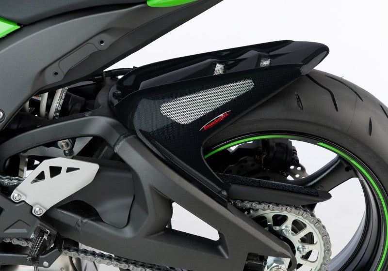 Kawasaki ZX10-R 11-2025 Gloss Black & Silver Mesh Rear Hugger by