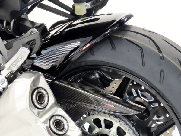 Kawasaki Z1000R  17-2020 Rear Hugger by Powerbronze Carbon Look & Silver Mesh.