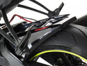 Kawasaki ZX6-R   13-2020 Gloss Black & Silver Mesh Rear Hugger by Powerbronze
