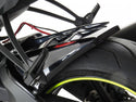 Kawasaki ZX6-R   13-2020 Carbon Look & Silver Mesh Rear Hugger by Powerbronze