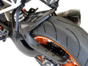 KTM 1290 Superduke R  14-2019 Carbon Look & Silver Mesh Rear Hugger by Powerbronze