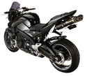 Suzuki B-King 2007-2012 (no chainguard) Rear Hugger by Powerbronze Gloss Black & Silver Mesh.