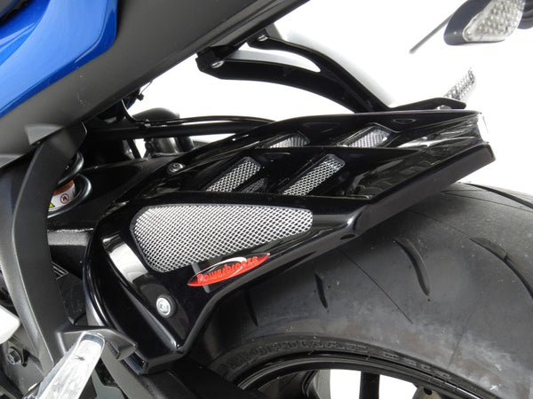 Suzuki GSX-S1000  2015-2022 Gloss Black & Silver Mesh Rear Hugger by Powerbronze