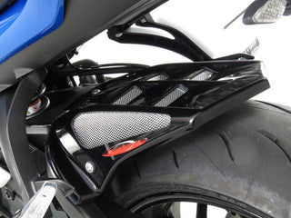 Suzuki GSX-S1000 F 2015-2021 Gloss Black & Silver Mesh Rear Hugger by Powerbronze