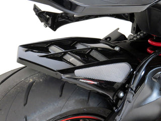 Suzuki Katana 19-2021 Gloss Black & Silver Mesh Rear Hugger by Powerbronze .