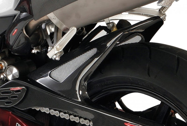 Yamaha YZF-R1 09-2014  Rear Hugger by Powerbronze Carbon Look & Silver Mesh