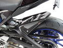 Yamaha MT-09 & FJ-09 Tracer  15-17 Rear Hugger Gloss Black & Silver Mesh by Powerbronze