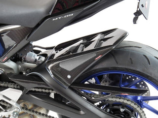 Yamaha MT-09 & FJ-09 13-2016 Rear Hugger by Powerbronze Carbon Look & Silver Mesh