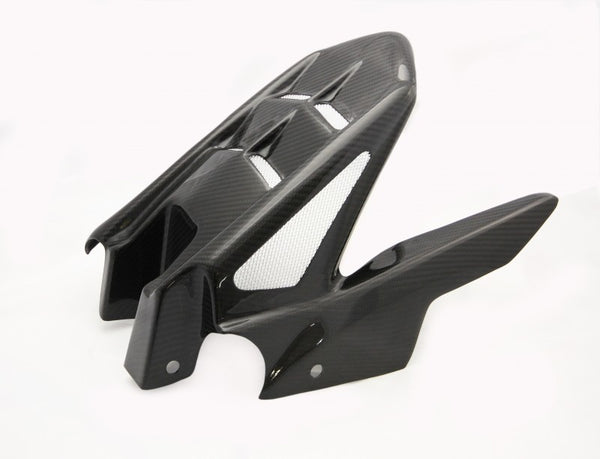 Yamaha MT-07 & FZ-07 14-2024 Rear Hugger by Powerbronze Carbon Look & Silver Mesh