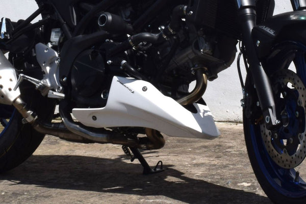 Suzuki DL650 V Strom 2012 on GRP Belly Pan Spoiler Gloss White Finish Pyramid