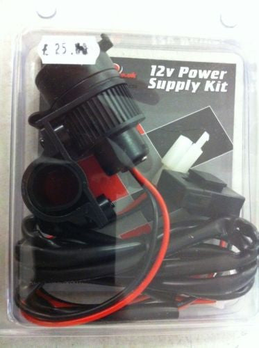 12V FUSED MOTORCYCLE MOTORBIKE QUAD BOAT USB POWER SUPPLY KIT SAT NAV ETC