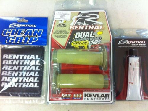 Renthal Thick Road Race Aramid Dual Compound Grips,Glue & Covers G177/G101/G190