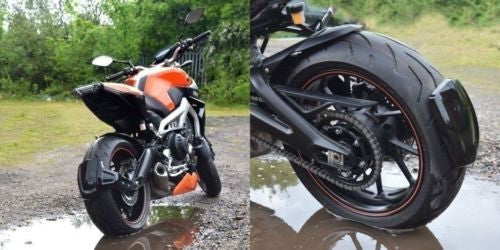 Night Fluo Grey Yamaha MT-09 & FZ-09 14-2016 Rear Wheel Spray Guard Pyramid