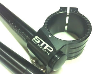 STP Tek2 Calibrated road race black anodised 52mm Clip-Ons handlebars MBB