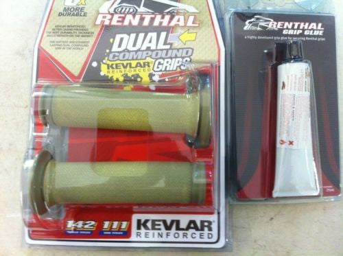 Renthal Thin Road Race Aramid Dual Compound Grips (29mm)  & Glue  G175/G101 BSB