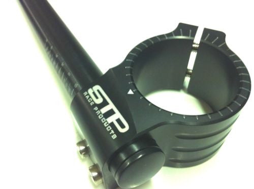 Suzuki 50mm Tek2 Calibrated road race black anodised Clip-Ons handlebars STP BSB