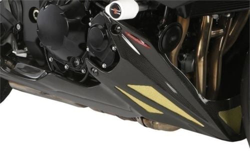 Kawasaki Z1000   2010-2013 Belly Pan  Carbon Fibre & Gold Mesh by Powerbronze
