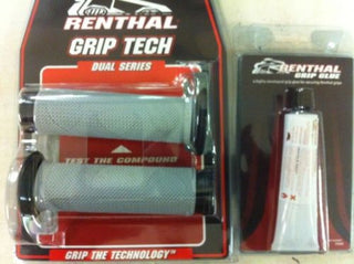 Renthal Thin Road Race Dual Compound Grips & Glue, (29mm dia) G174/G101 BSB WSB