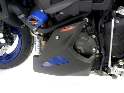 Yamaha MT-10 & FZ-10 2016-23 Belly Pan Matt Black with Blue Mesh by Powerbronze RRP £172