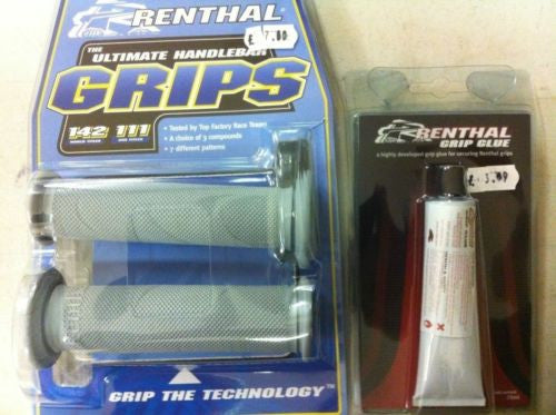 Renthal Road Race Handlebar Grips & Glue, Full Diamond Soft Compound G147/G101