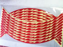 NEW MOTORCYCLE MOTORBIKE  RED FLOURESCENT FLAME WHEEL STRIPES 16-19"