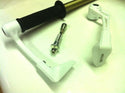 White Plastic Motorcycle Motorbike Lever Guards Pair Racing Track Road BSB.
