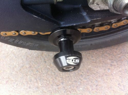 Swingarm Spools Bobbin M8/8mm Black Anodised CNC Machined Race Track BSB WSB