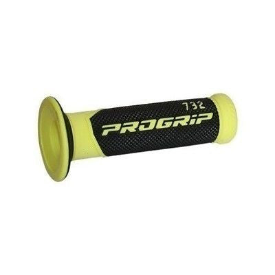 Progrip Superbike 732 Flouro Green-Black Dual Compound Grips 125mm