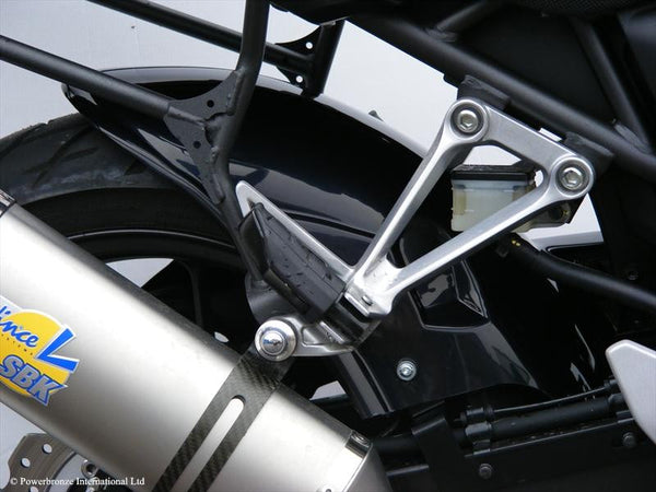Honda CBR500R   2013-2018 Gloss Black & Silver Mesh Rear Hugger Powerbronze