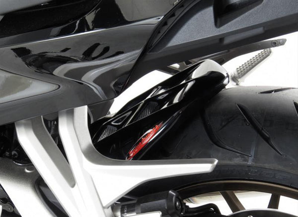 Fits Honda VFR800F  14-2021 Gloss Black & Silver MeshRear Hugger by Powerbronze