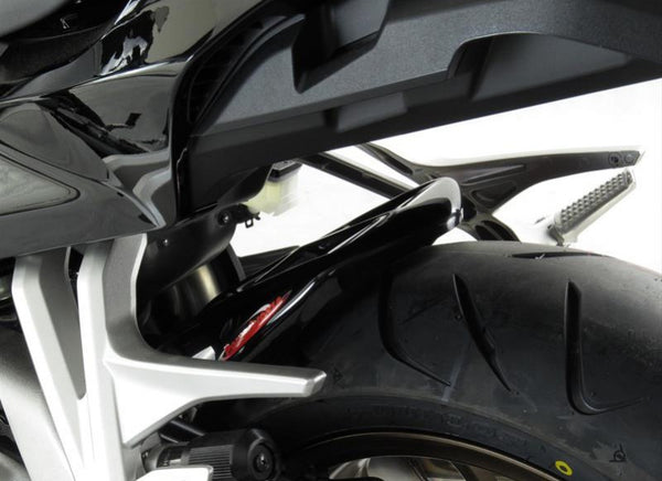 Honda VFR800F  14-2021 Matt Black & Silver Mesh Rear Hugger Powerbronze