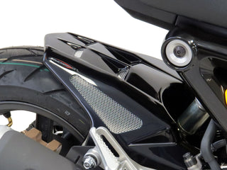 Honda MSX 125 Grom 21-2024 Carbon Look & Silver Mesh Rear Hugger by Powerbronze