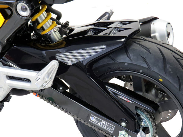Fits Honda MSX 125 Grom 21-2024 Matt Black & Silver MeshRear Hugger by Powerbronze