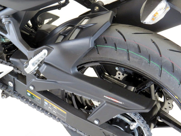 Kawasaki Z400  2019-2023 Carbon Look & Silver Mesh Rear Hugger Powerbronze