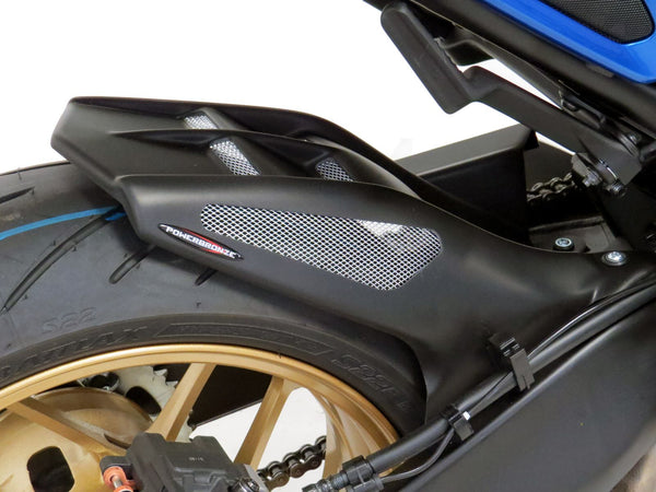 Yamaha XSR 900  2022-2024 Matt Black & Silver Mesh Rear Hugger by Powerbronze