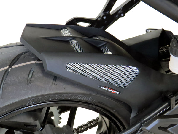 Yamaha XSR 900  2022-2024 Gloss Black & Silver Mesh Rear Hugger by Powerbronze