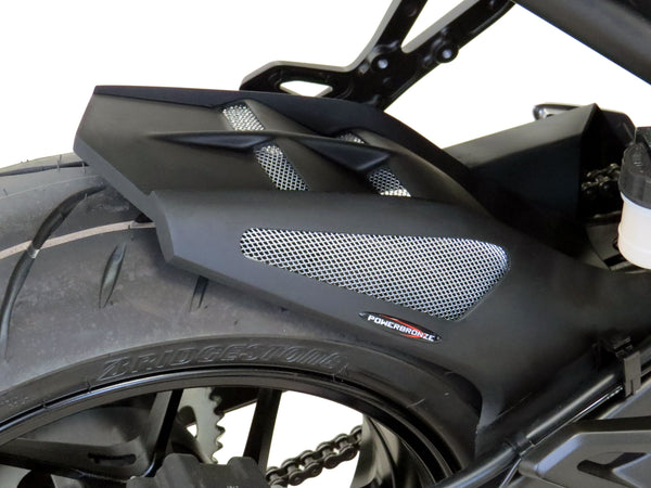 Yamaha XSR 900  2022-2024 Matt Black & Silver Mesh Rear Hugger by Powerbronze