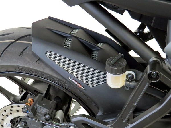 Yamaha XSR 900  2022-2024 Matt Black & Silver Mesh Rear Hugger by Powerbronze