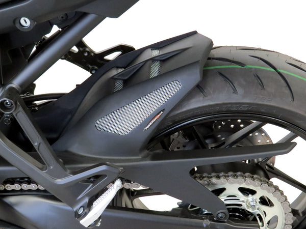Yamaha XSR 900  2022-2023 Carbon Look & Silver Mesh Rear Hugger by Powerbronze