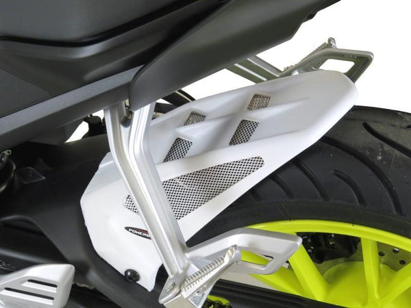 Yamaha XSR 125   21-2022   White & Silver Mesh  Rear Hugger by Powerbronze