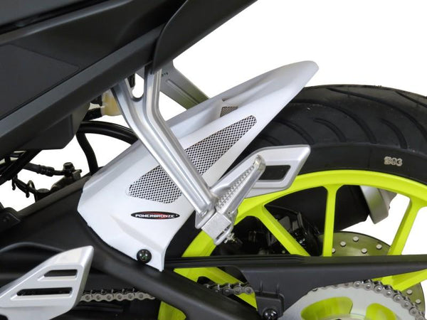 Yamaha MT-125  2020-2022 White & Silver Mesh  Rear Hugger by Powerbronze
